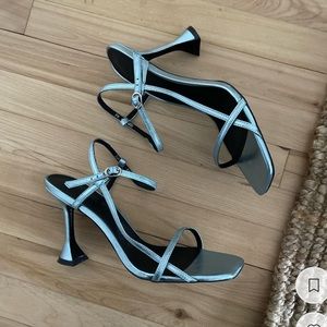 ALIAS MAE METALLIC HEELED SANDALS